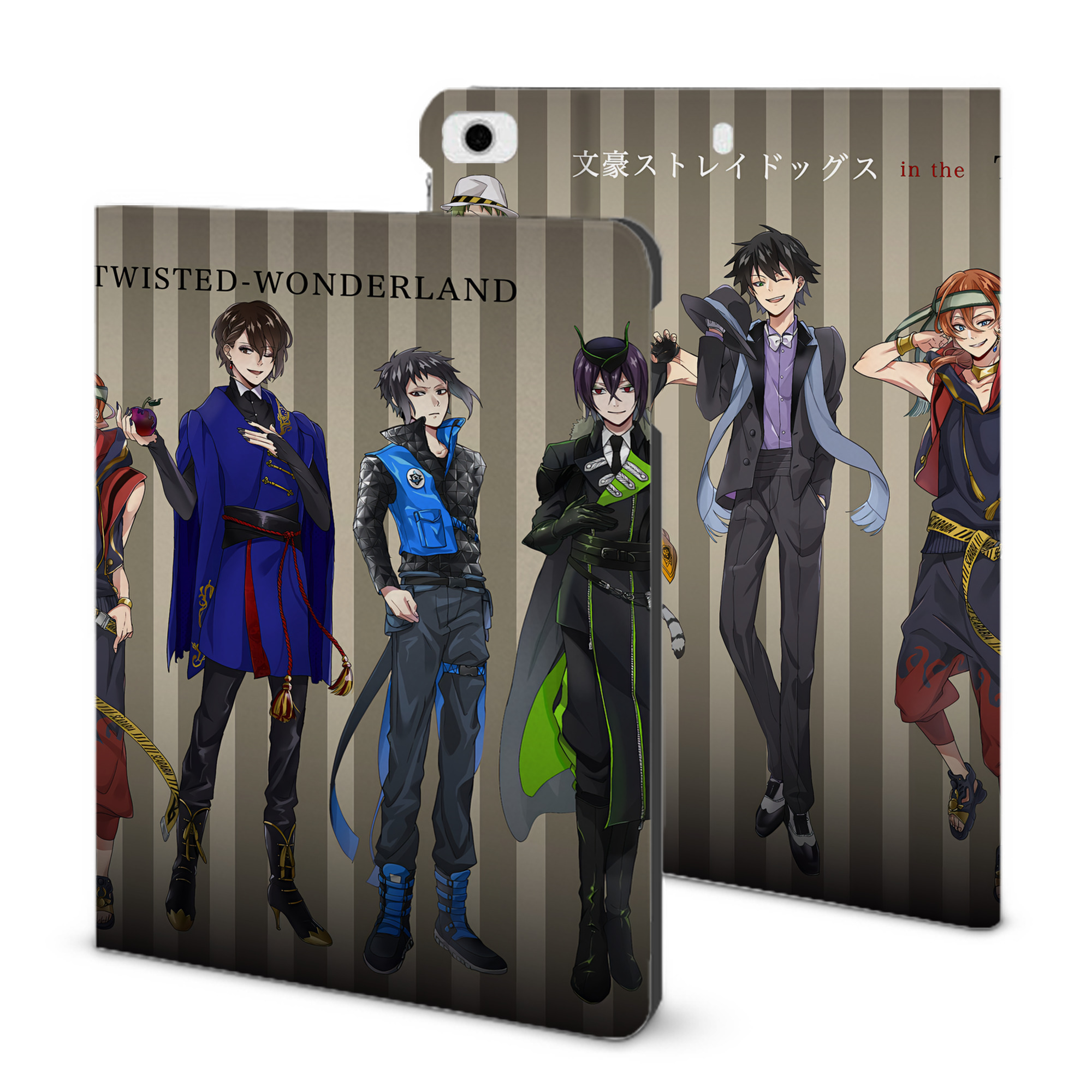 （画像用） 文豪ストレイドッグス Bungo Stray Dogs IPad ケース ブック型 PUレザー TPU 耐衝撃 軽量 薄型 ペン収納なし 全面保護 IPad 各モデル対応